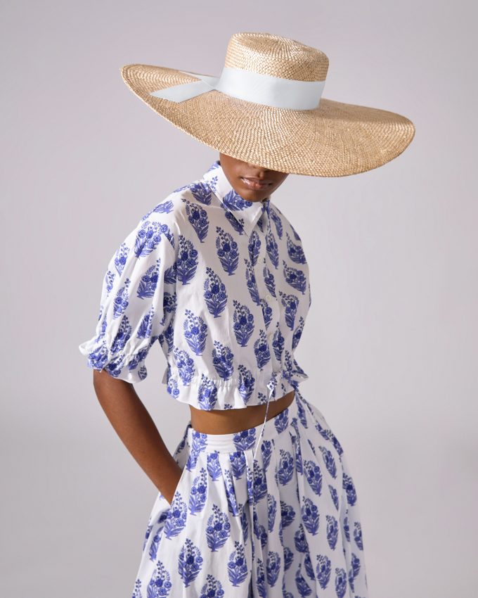 Raffia Ribbon-Tie Hat