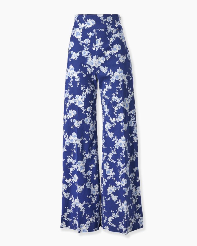 Floral-Print Wide Leg Pant