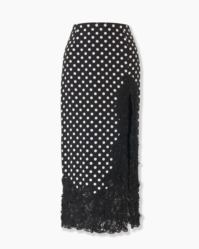 Polka Dot Midi Skirt