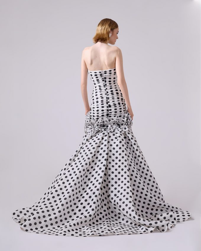 Polka Dot Mermaid Gown