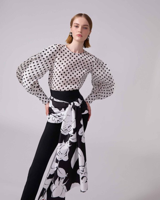 High-Rise Skinny Pants with Sash