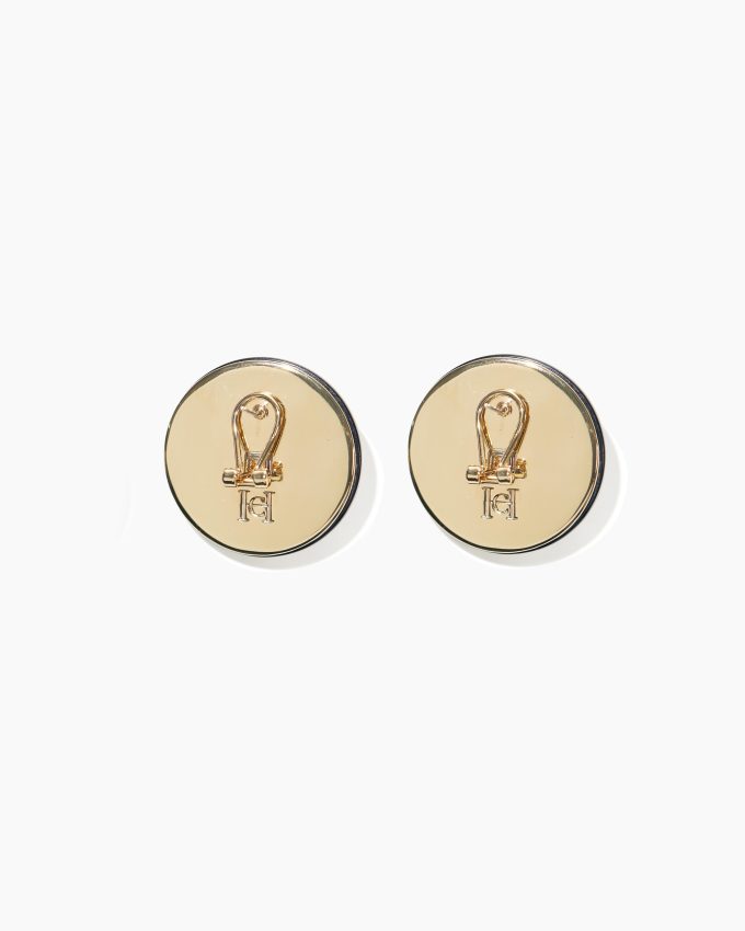Pearl Disc Earrings