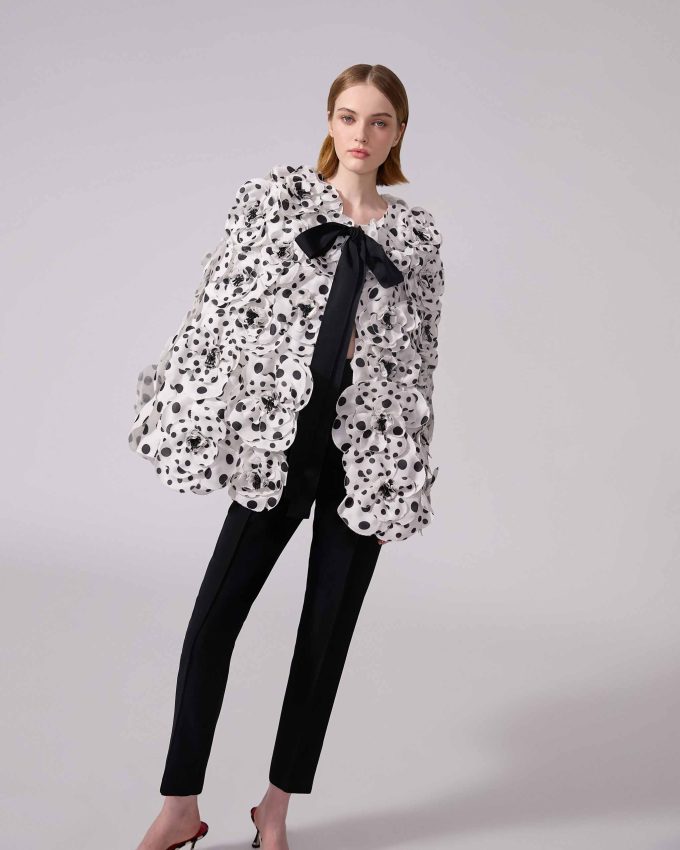 Polka Dot Rosette Cape