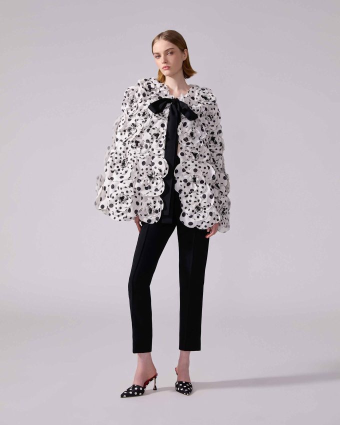 Polka Dot Rosette Cape