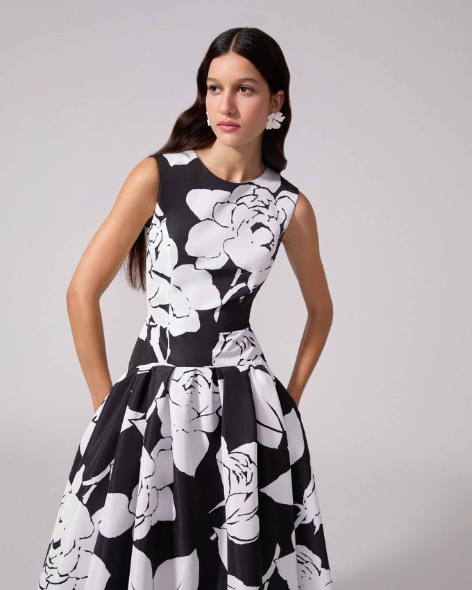 Floral-Print Midi Dress