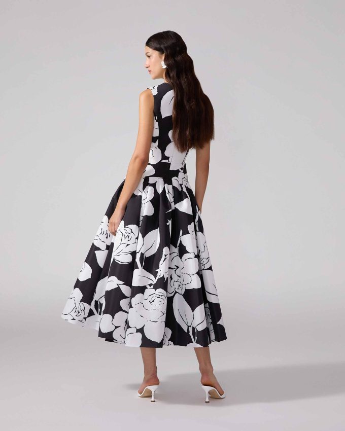 Floral-Print Midi Dress