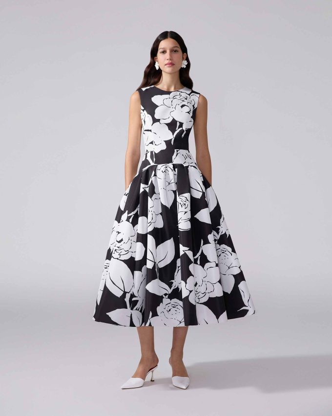 Floral-Print Midi Dress