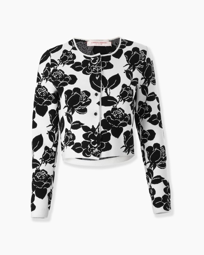 Floral Jacquard Cardigan
