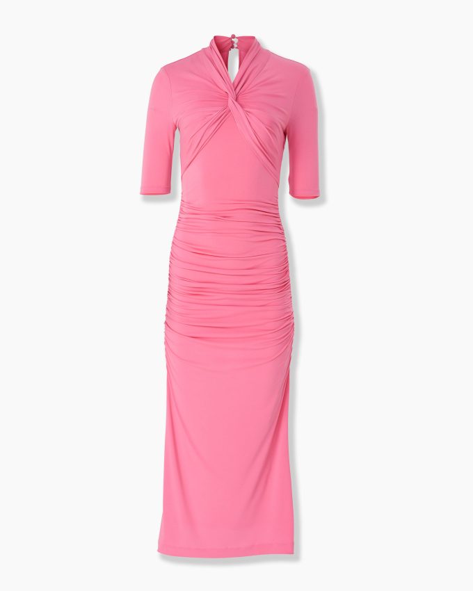 Ruched Jersey Midi Dress