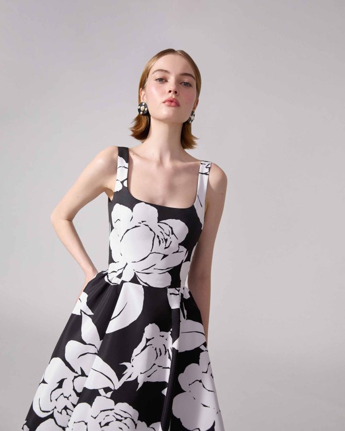 Floral-Print Ball Gown