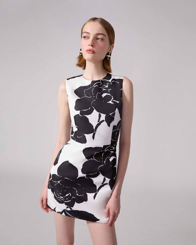 Floral-Print Mini Dress