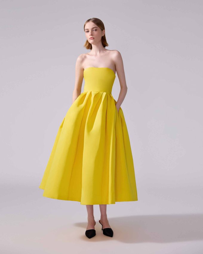 Strapless Midi Dress