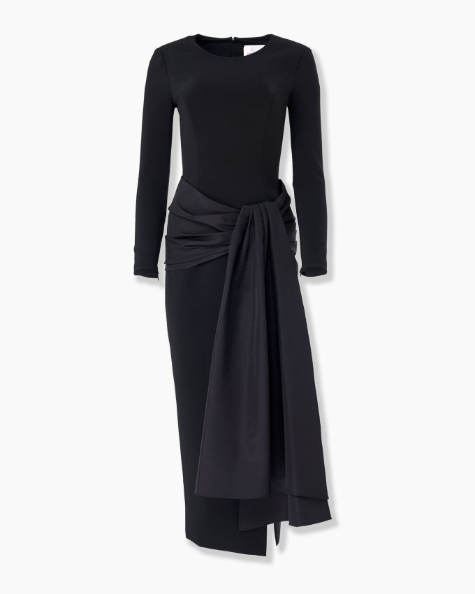 Midi Dress with Sash