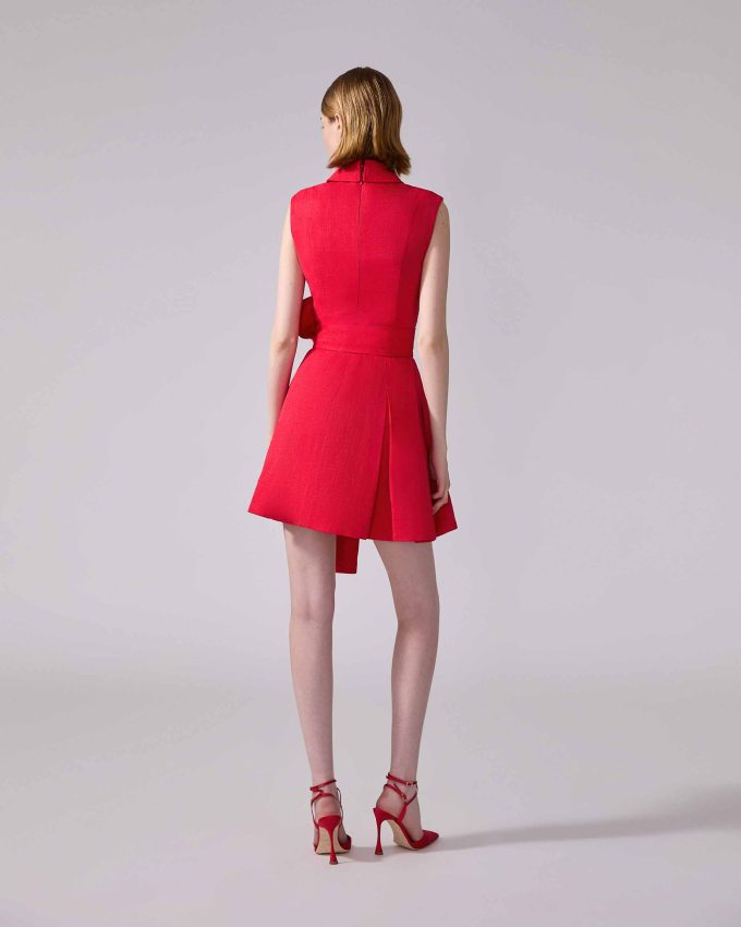 Sleeveless Pleated Mini Dress