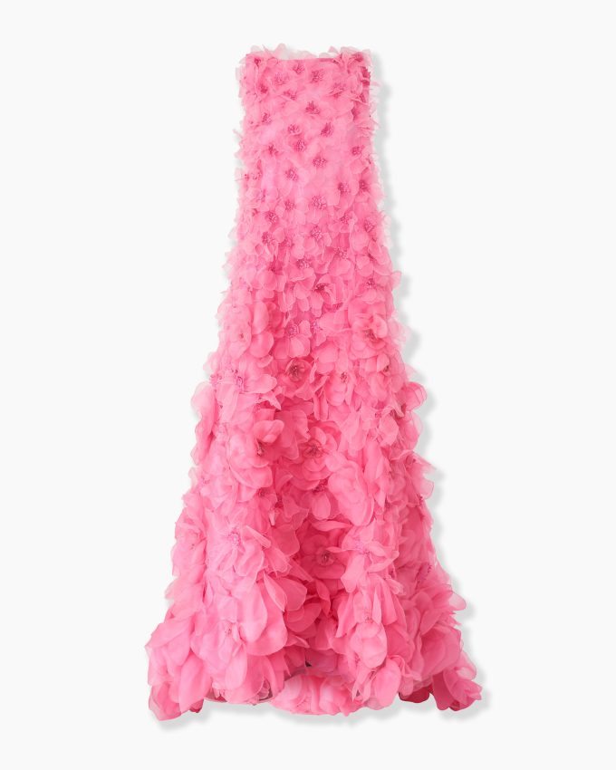 Floral-Embroidered Gown