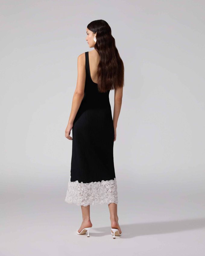 Lace-Trim Slip Dress