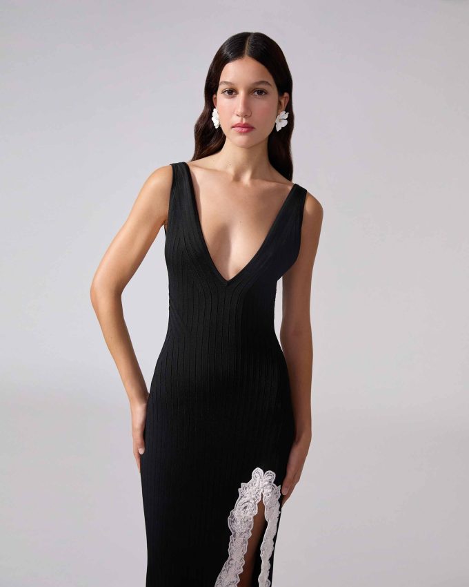 Lace-Trim Slip Dress