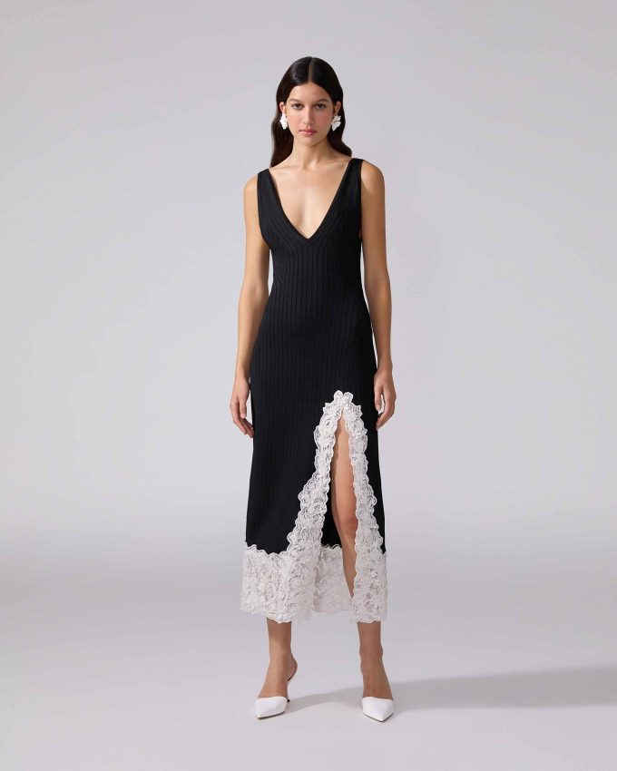 Lace-Trim Slip Dress