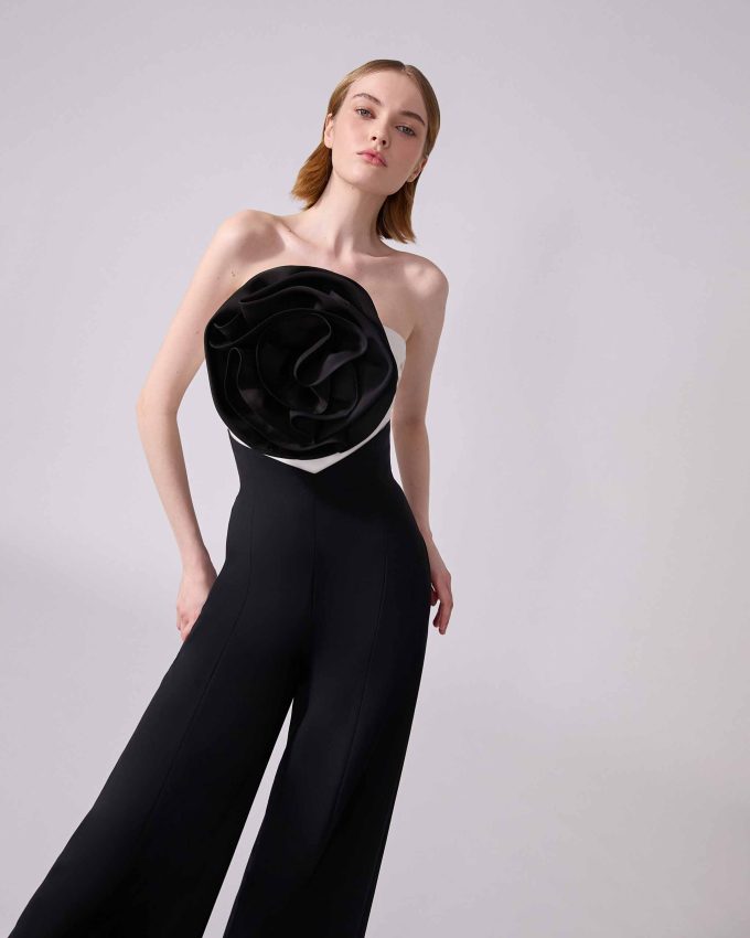V-Waist Wide-Leg Pants