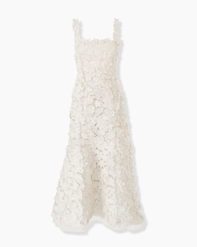 Embroidered Midi Dress