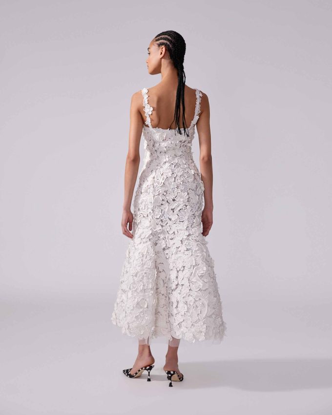 Embroidered Midi Dress