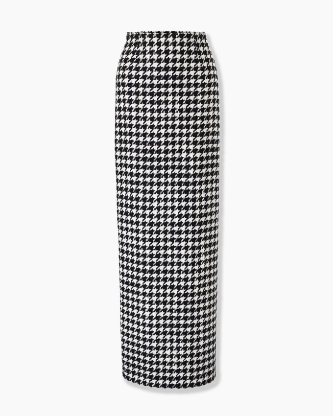 Houndstooth Column Skirt