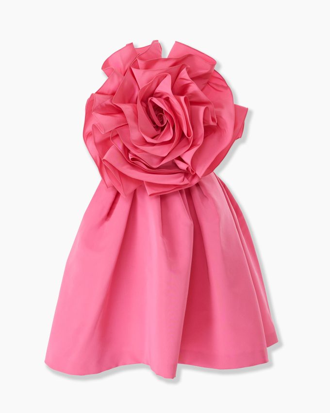 Strapless Rosette Mini Dress