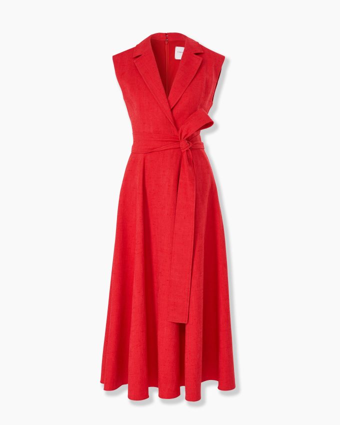 Sleeveless Belted Trench Dress