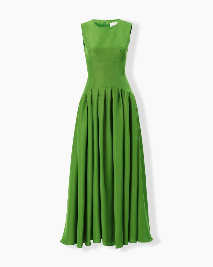 Sleeveless Boat-Neck Maxi Dress