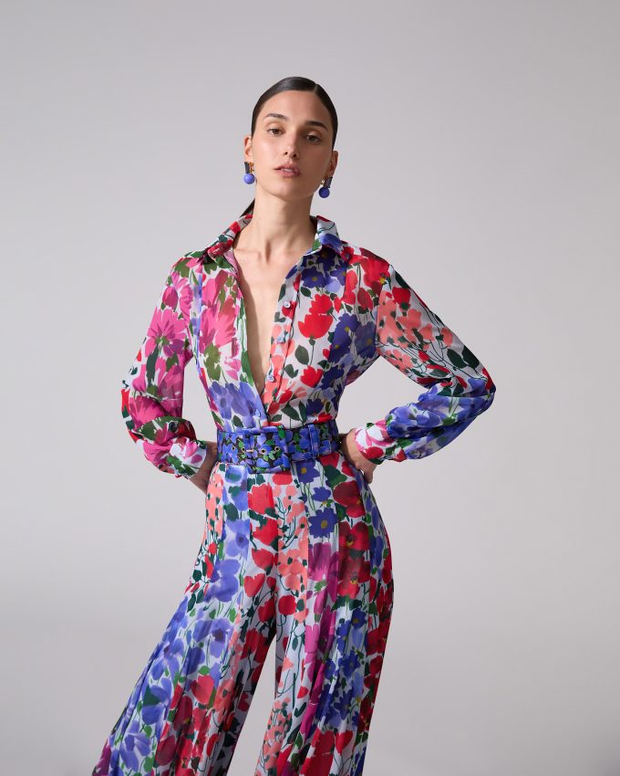 Jardin-Print Blouse