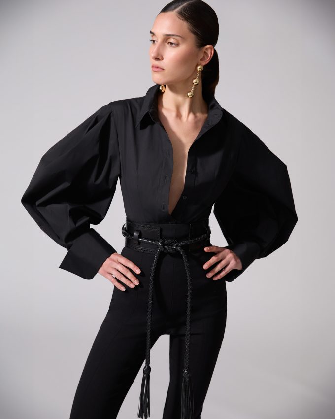 Balloon-Sleeve Shirt