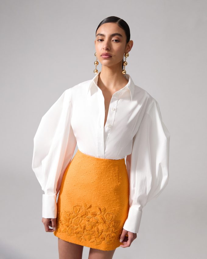 Balloon-Sleeve Shirt