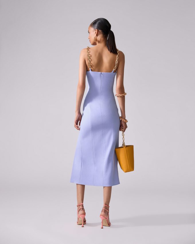 Chain-Strap Midi Dress
