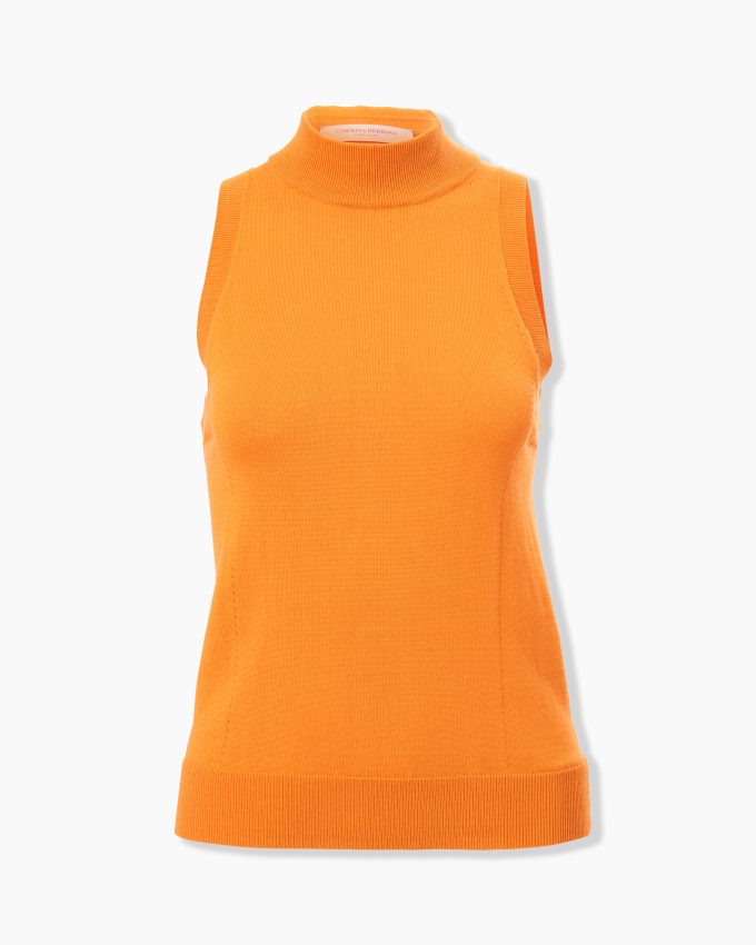 Sleeveless Mock-Neck Top