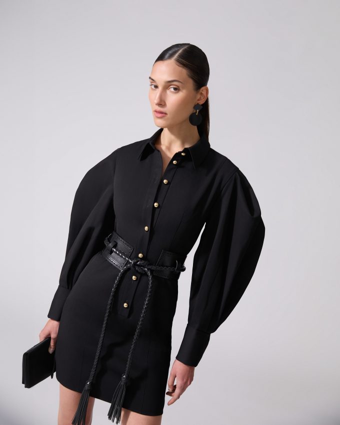 Shirt Dress with Self Belt