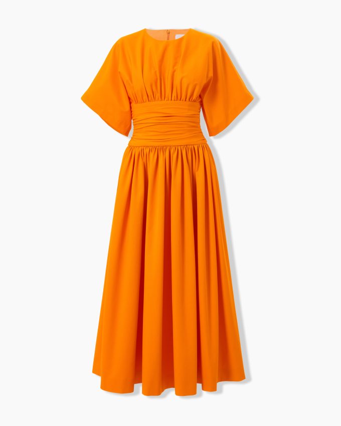 Cummerbund-Waist Midi Dress