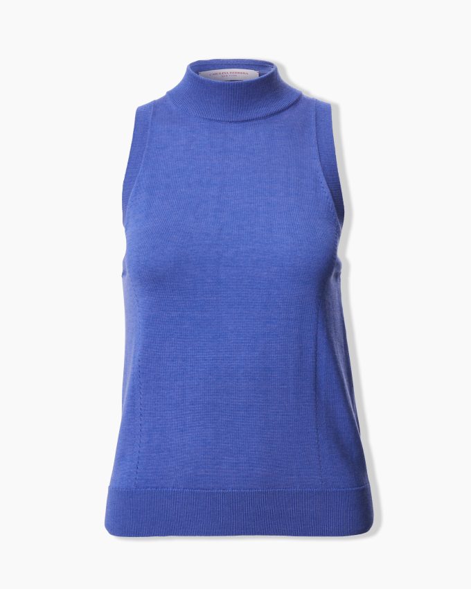 Sleeveless Mock-Neck Top