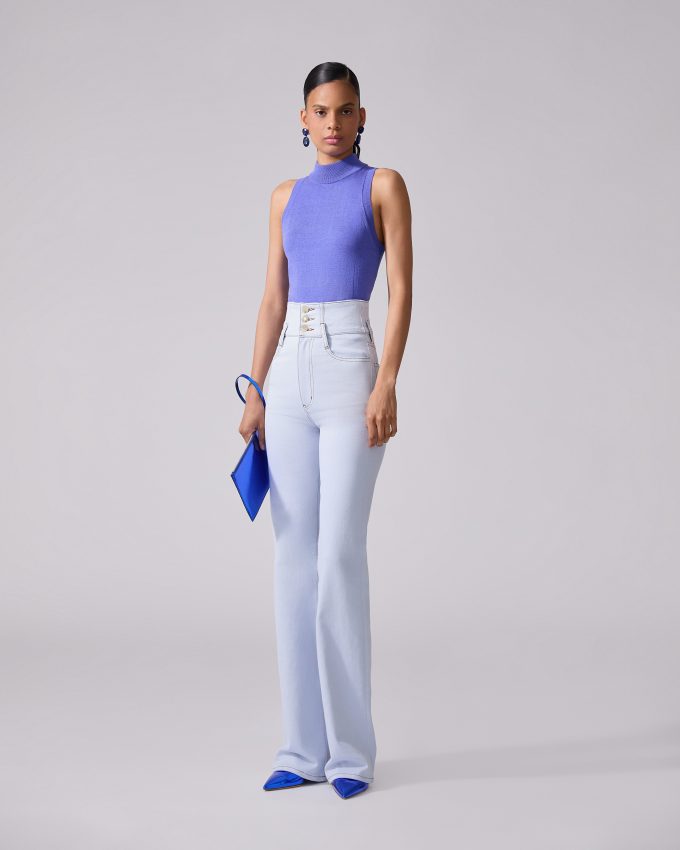 Sleeveless Mock-Neck Top