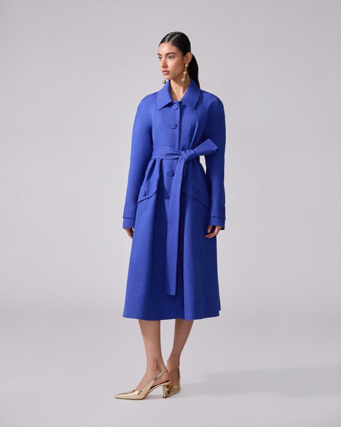 Belted A-Line Coat