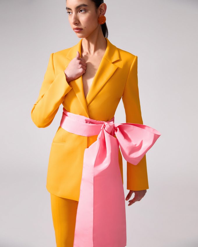 Colorblocked Sash Jacket