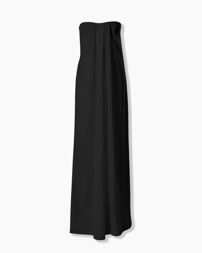 Strapless Draped Front Gown