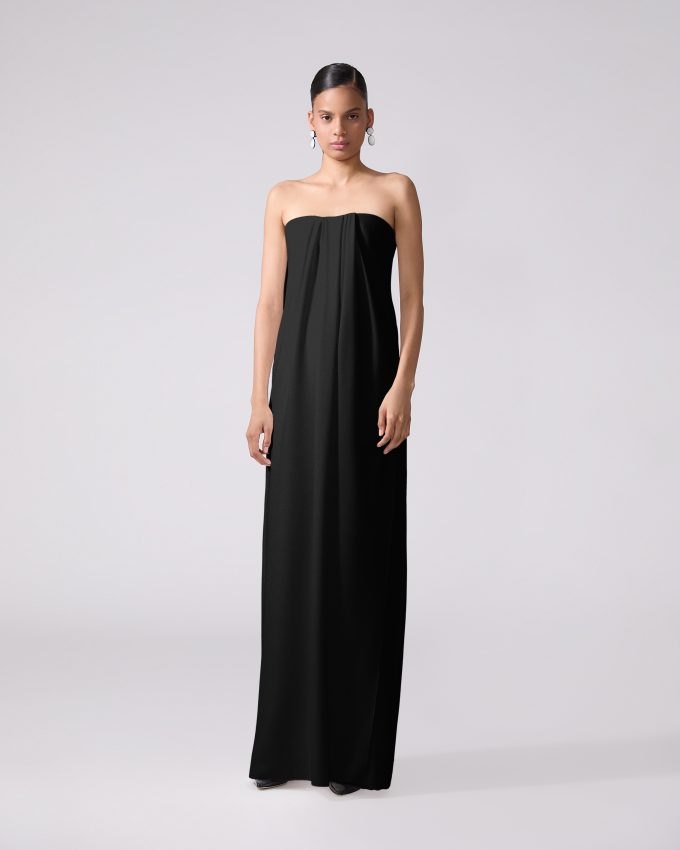 Strapless Draped Front Gown