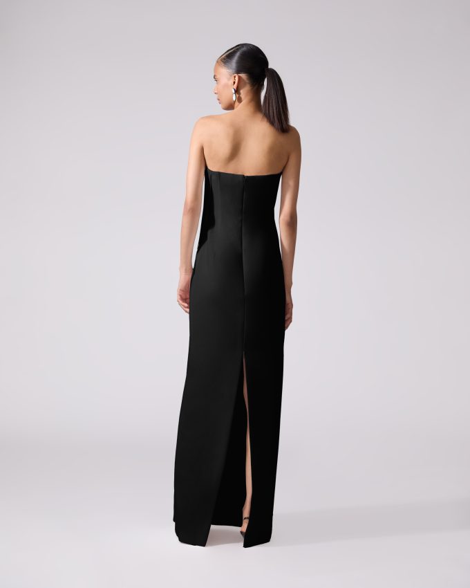 Strapless Draped Front Gown