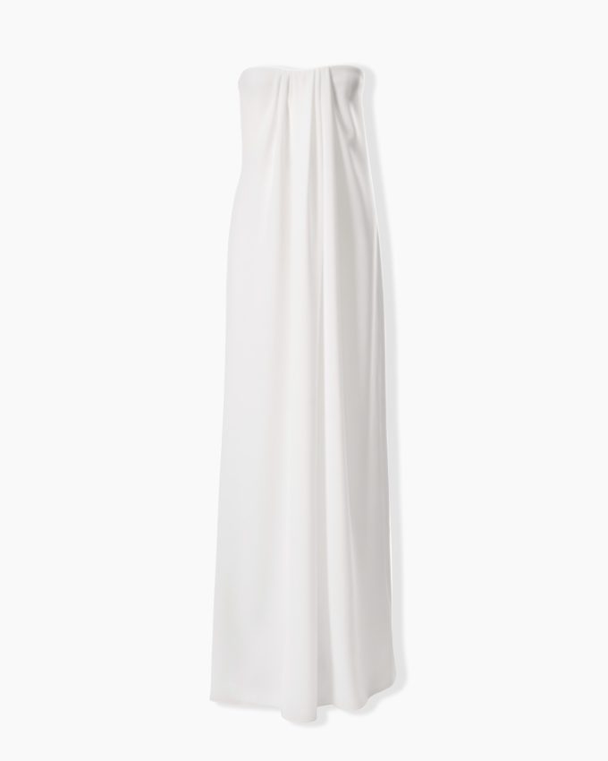 Strapless Draped Front Gown
