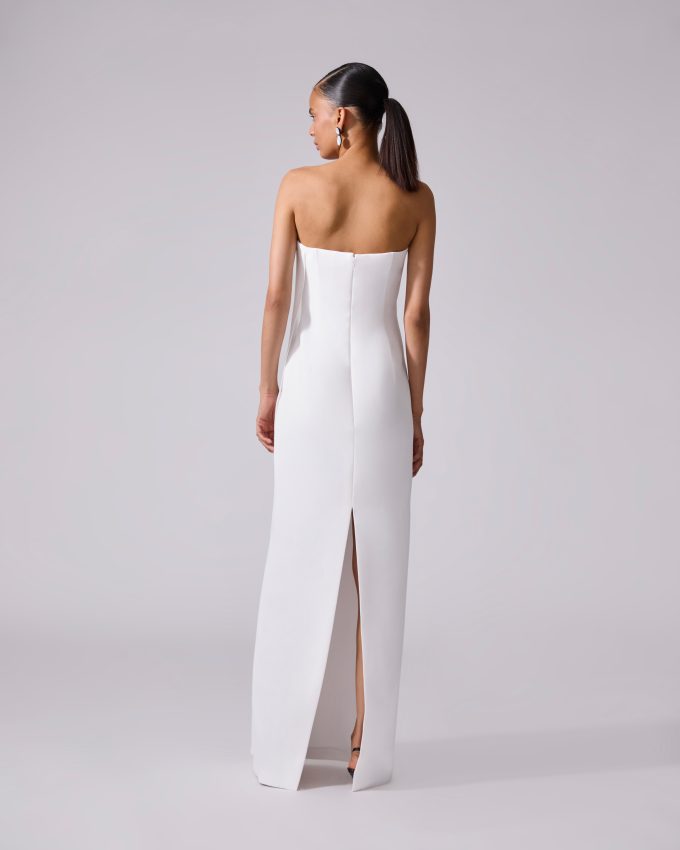 Strapless Draped Front Gown