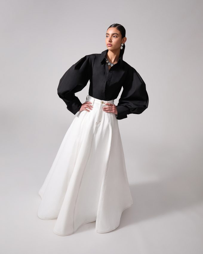 The Denim Ball Skirt