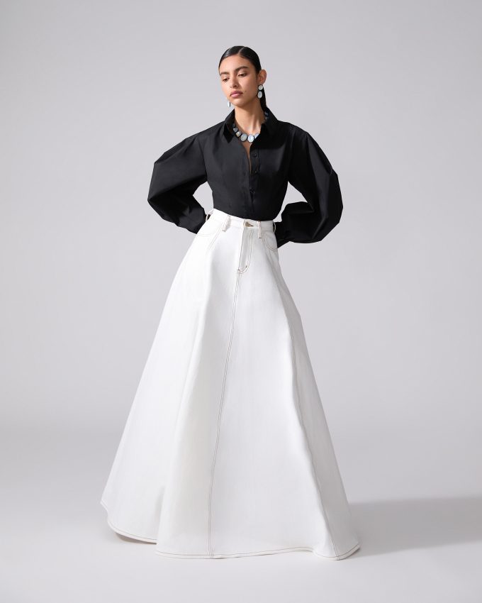 The Denim Ball Skirt