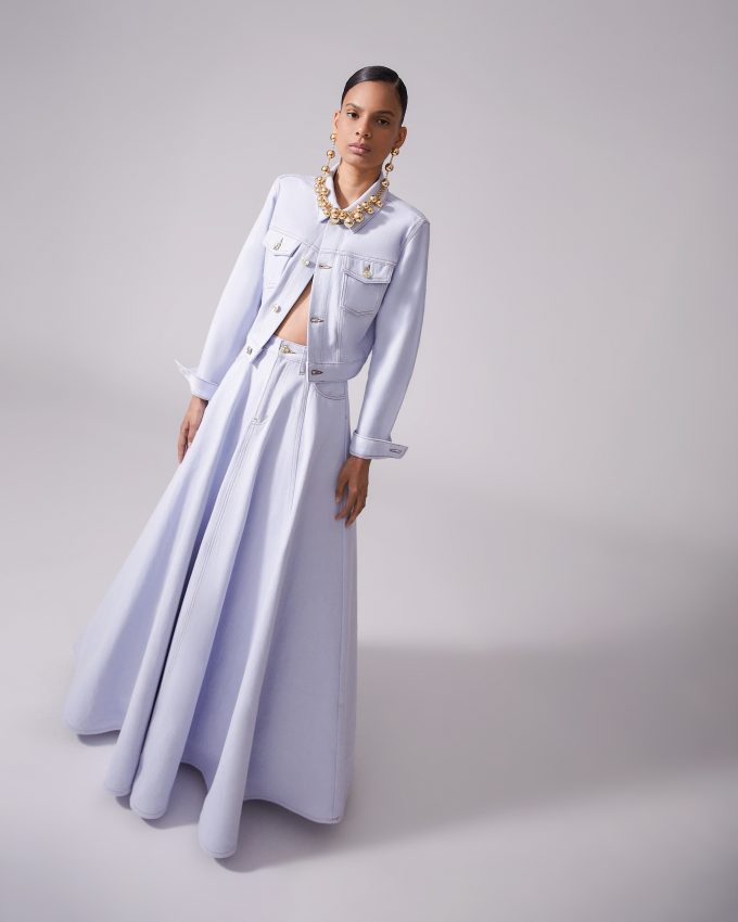 The Denim Ball Skirt