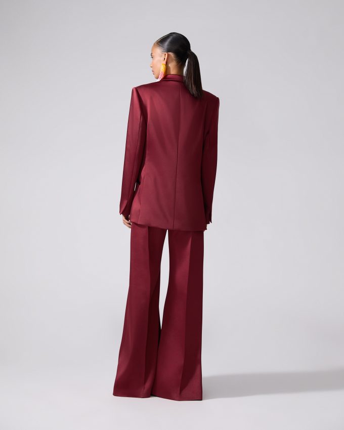 Double-Breasted Satin Jacket