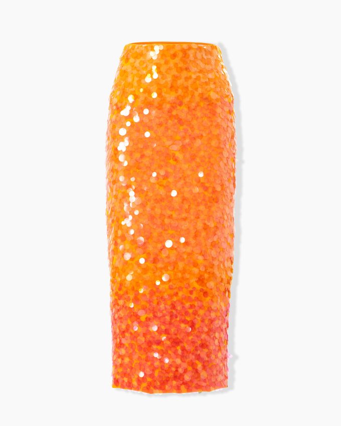 Ombré Paillette Midi Skirt